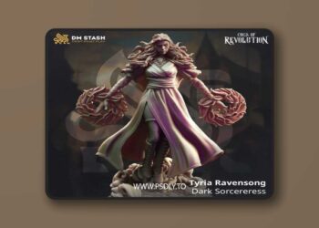 Tyria Ravensong – Dark Sorcereress – 3D Print Model
