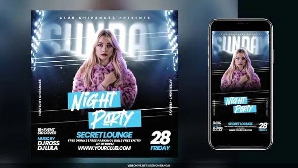 Videohive - Night Club Flyer v13 - 58655426