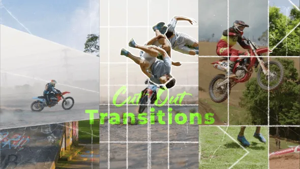Videohive - Vertical Cut Out Transitions - 58693402